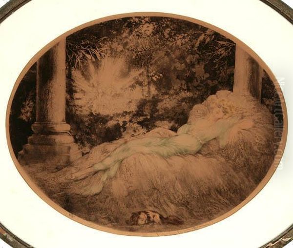 Sleeping Beauty, La Belle Au Bois Dormant Oil Painting by Louis Icart