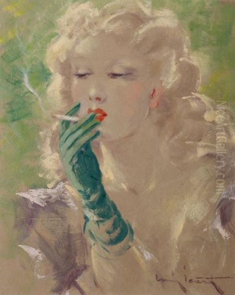 Fumee Oil Painting by Louis Icart