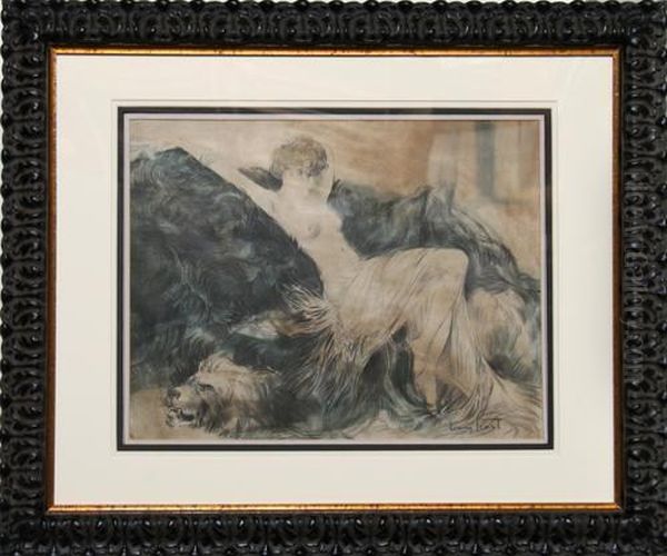 Nude On Rug (study For Paresse) Oil Painting by Louis Icart