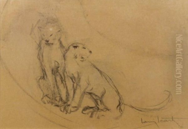 Les Deux Lionnes by Louis Icart