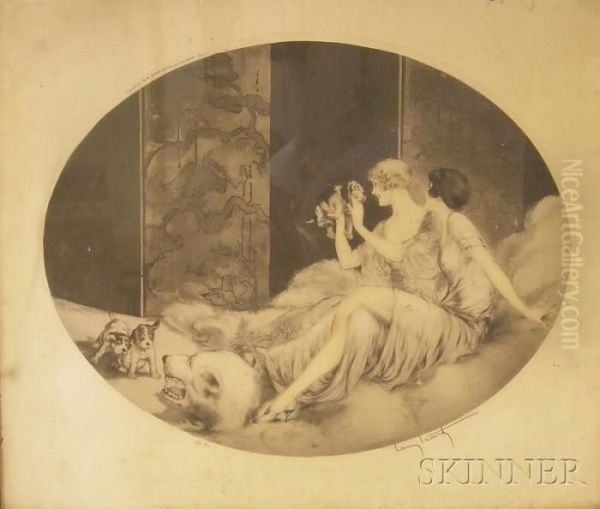 Petits Chiens by Louis Icart