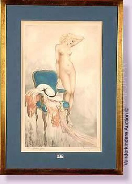 Premiere Pose Oil Painting by Louis Icart