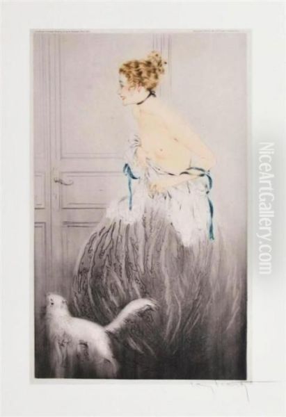 On Entre Pas Oil Painting by Louis Icart