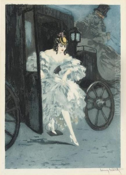 'arrivee' And 'depart Oil Painting by Louis Icart