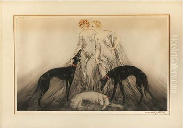 Coursing Iii Oil Painting by Louis Icart