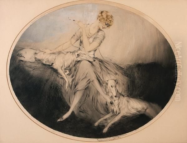 Pals Oil Painting by Louis Icart