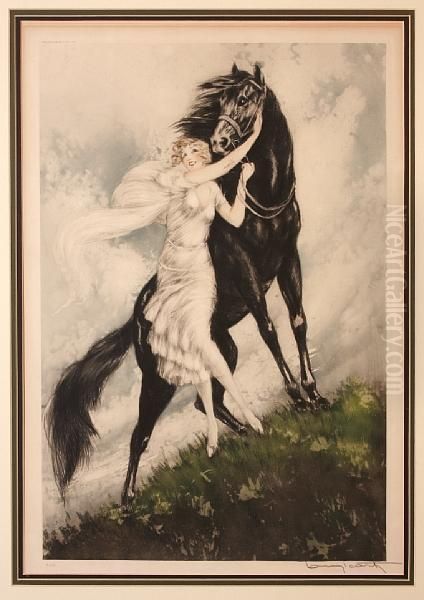 Youth Oil Painting by Louis Icart