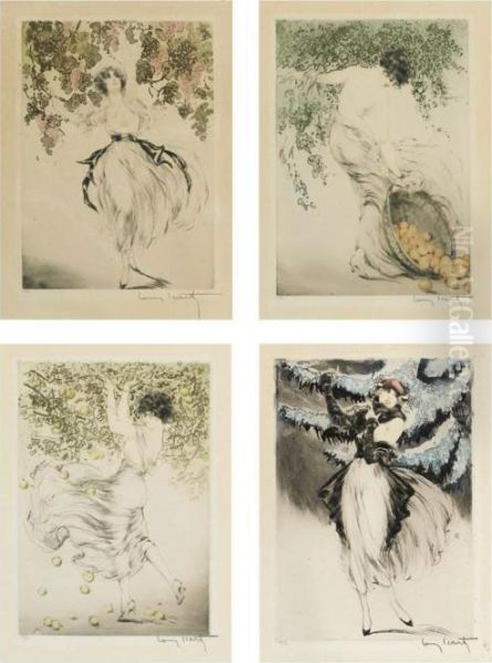 The Seasons Oil Painting by Louis Icart