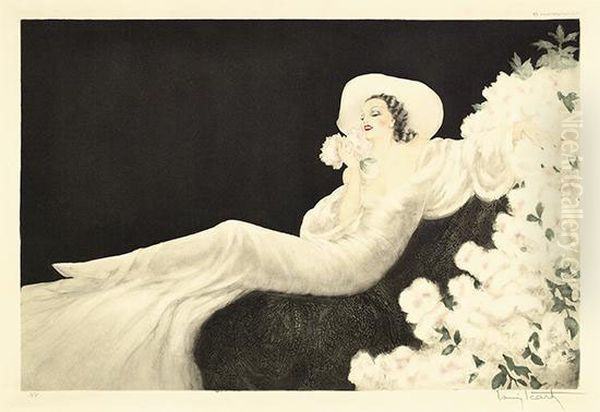 Love's Blossom. Oil Painting by Louis Icart