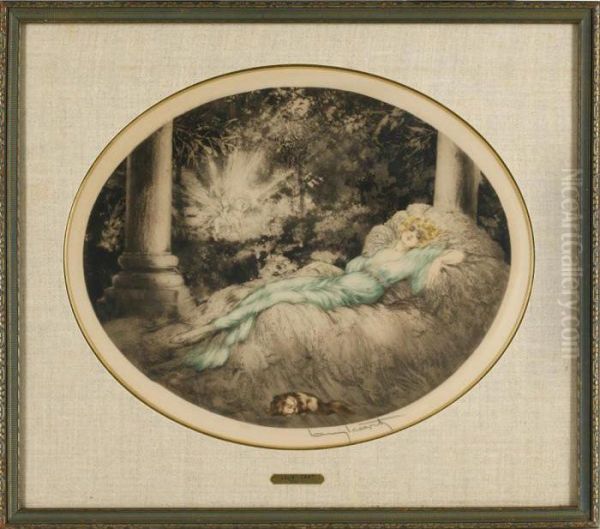 Sleeping Beauty Oil Painting by Louis Icart