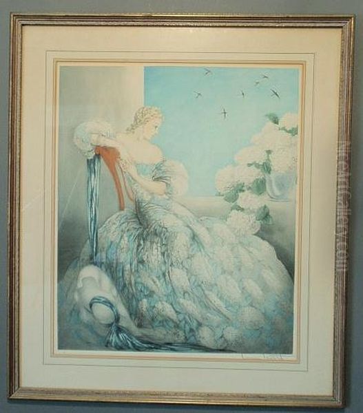 Symphony In Blue Oil Painting by Louis Icart