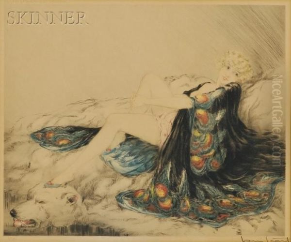 La Robe De Chine Oil Painting by Louis Icart