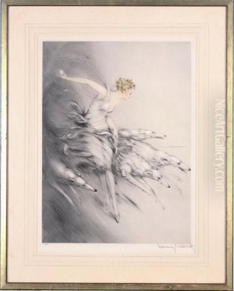 Zest Oil Painting by Louis Icart