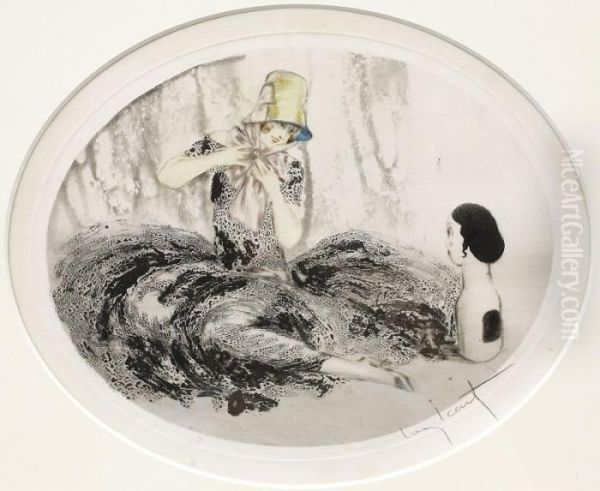 Chapeau Nouveau Oil Painting by Louis Icart