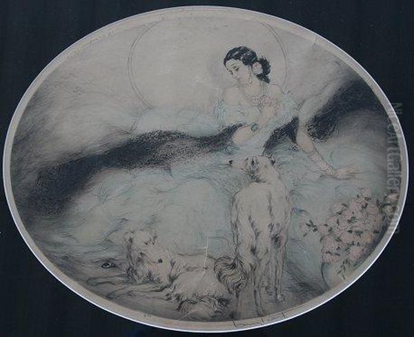 Lady Of The Camelias Oil Painting by Louis Icart