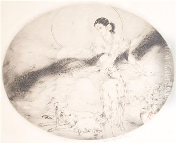 Le Dame Aux Camilles Oil Painting by Louis Icart