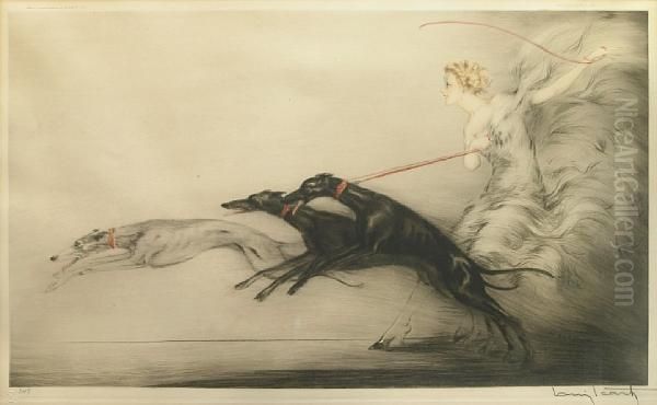 Speed Oil Painting by Louis Icart