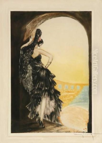 Seville Oil Painting by Louis Icart