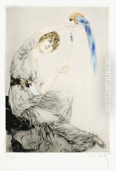 Tickling Oil Painting by Louis Icart