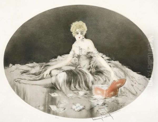 Love Letters Oil Painting by Louis Icart