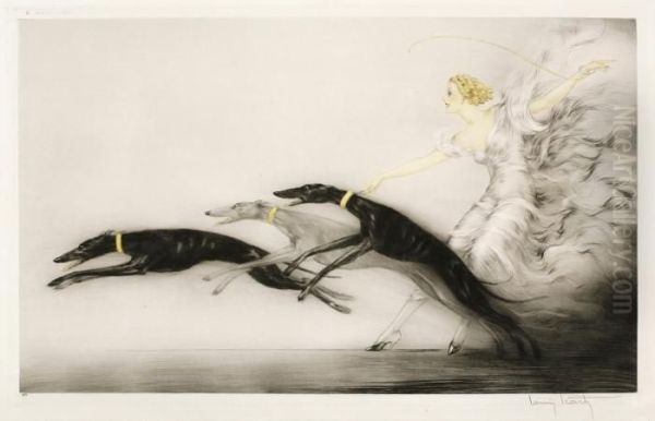 Speed Ii Oil Painting by Louis Icart