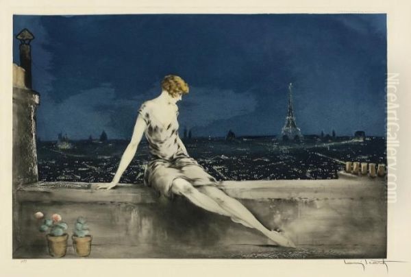 Mimi Pinson Oil Painting by Louis Icart