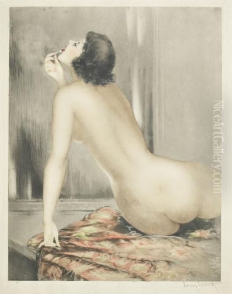 Retocando O Baton Oil Painting by Louis Icart