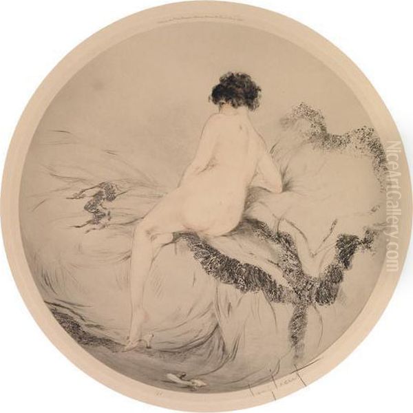 Le Coucher (retiring) Oil Painting by Louis Icart