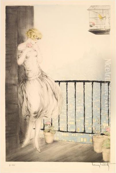 Louise Oil Painting by Louis Icart