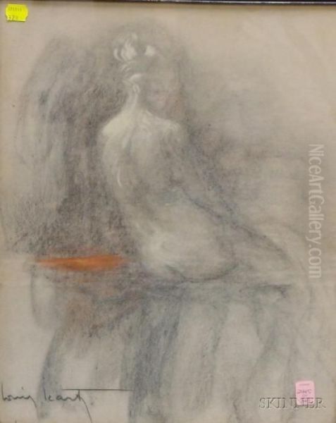 Portrait Of A Female (posterior View). Oil Painting by Louis Icart