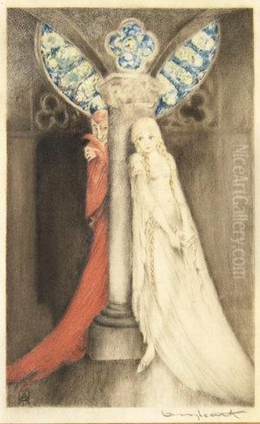 Mephistopheles And Marguerite Oil Painting by Louis Icart