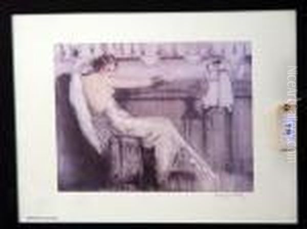 Martini Oil Painting by Louis Icart