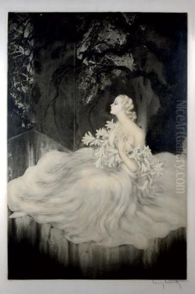 Les Lys Oil Painting by Louis Icart