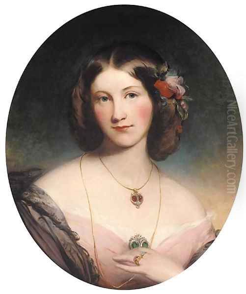 Portrait of a lady Oil Painting by James Godsell Middleton