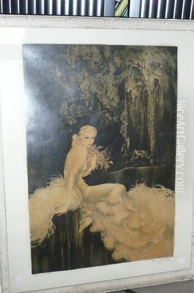 Les Orchidees Oil Painting by Louis Icart