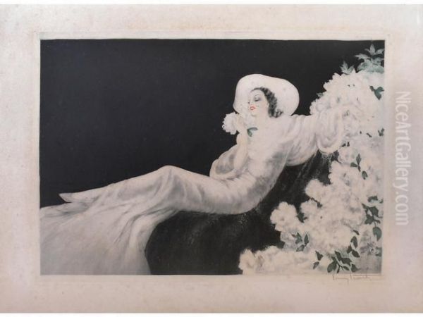 Parfum De Fleurs Oil Painting by Louis Icart