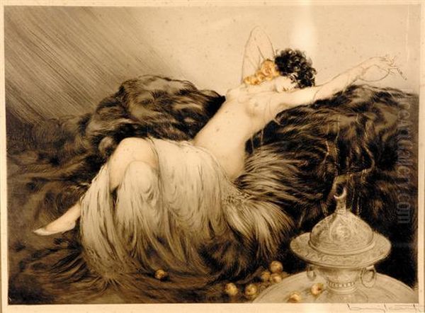 Fumee Oil Painting by Louis Icart