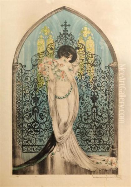 Gravure Polychrome Oil Painting by Louis Icart