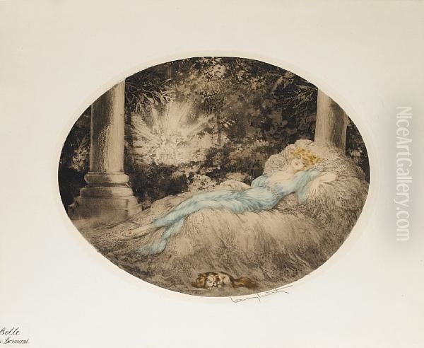 Sleeping Beauty Oil Painting by Louis Icart