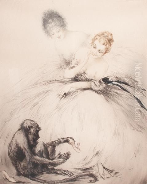 Bewilderment Oil Painting by Louis Icart