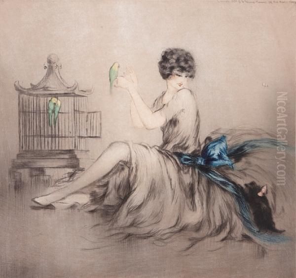 Jealousy Oil Painting by Louis Icart