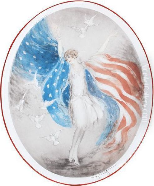 Miss America Oil Painting by Louis Icart