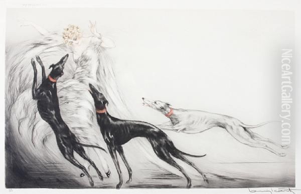 Coursing Ii Oil Painting by Louis Icart