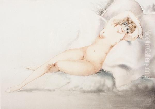 Laughing Oil Painting by Louis Icart