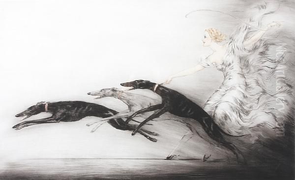 Speed Ii Oil Painting by Louis Icart