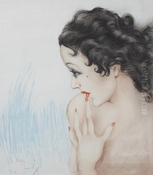 Winsome Oil Painting by Louis Icart