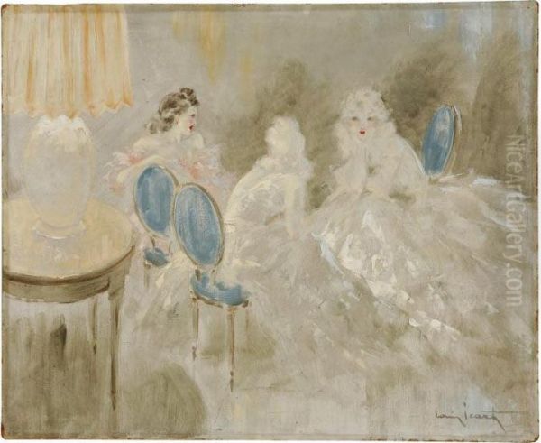 Blue Chair Oil Painting by Louis Icart