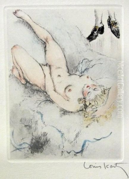 My Pleasure (from Felecia Ou Mes Fredaines) Oil Painting by Louis Icart