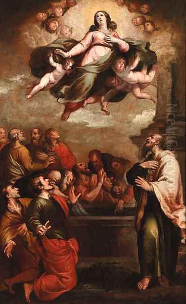 The Assumption of the Virgin Oil Painting by Francesco Maffei