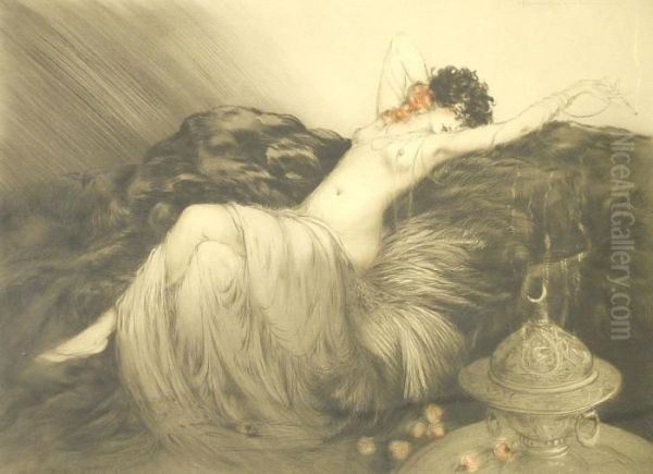 Smoke - Fumeel Oil Painting by Louis Icart